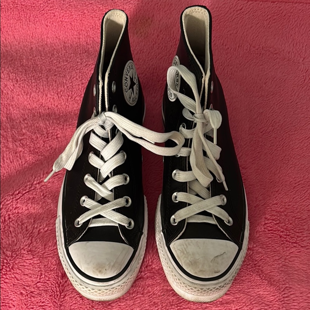 Converse Black and White High-Tops - Picture 2 of 8